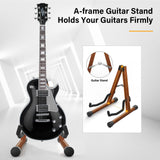 1 x RAW Customer Returns LEKATO Guitar Stand A-Frame Wooden Bass Guitar Stand with Foam Padding for Guitars, Bass, Cello, Banjo, Mandolin, Ukulele - RRP €27.22