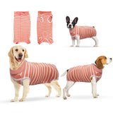 12 x Brand New oUUoNNo Recovery Suit for Dogs, Surgical Dogs Male Female Abdominal Wounds or Skin Diseases, Alternatives to Electronic Collars, Pink Stripe, XXX-Large - RRP €299.76