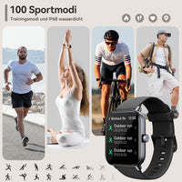 1 x RAW Customer Returns Smartwatch men with telephone function, 1.8 watch women with heart rate SpO2 stress sleep monitor, Alexa integrated watch, 110 sports modes fitness tracker, IP68 waterproof sports watch for Android iOS - RRP €92.98