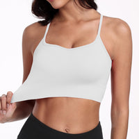 1 x RAW Customer Returns Litthing Women s Sports Bra Cross Straps Bralette Fitness Backless Bra Wireless Crop Top Sexy for Women Workout Yoga Gymnastics - RRP €26.99