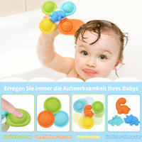 7 x Brand New FCSONU Suction Cup Baby Toys from 6 12 18 Months, Silicone Baby Bath Toy with Rotating Suction Cup from 1 2 Years, Fidget Spinner Children s Toys Gift for Toddler Boys and Girls 3 Pcs  - RRP €67.55