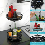 1 x Brand New Storystore 360 Rotating Spice Rack Organizer, 2 Tier Carbon Steel Turntable Organizer, Kitchen Organizer Rotating Turntable for Kitchen Refrigerator Pantry Cabinet Bathroom - RRP €11.09