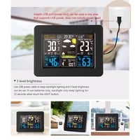 1 x RAW Customer Returns ONEVER Wireless Weather Station Digital Color Forecast Weather Station Black Type B  - RRP €26.4