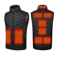 1 x RAW Customer Returns Monave Men s Heated Vest, Heated Vest with 9 Heating Elements in Carbon Fiber 3 Temperature Levels Double Button Control for Motorcycles Fishing Outdoor Activities Black - RRP €21.06