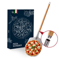 1 x RAW Customer Returns Blumtal pizza peel short with large surface 30.5 x 30.5 cm - practical pizza shovel aluminum - pizza server short handle made of wood 61 cm - pizza peel wood with aluminum handle - RRP €21.94