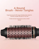 1 x RAW Customer Returns Thermal Brush Curling Brush Hair Styling Heat Brush, 38 mm 1.5in Volume Hair Comb, LCD Display 120-210 , Hot Brush Creates Root Volume and Loose Curls, Dual Voltage Suitable for Travel - RRP €31.45