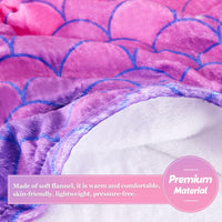 1 x RAW Customer Returns WERNNSAI Mermaid Tail Blanket - Soft Mermaid Blanket for Children Girls 140cm x 60cm Soft Flannel Mermaids Portable Blanket for Teenager Birthday Gift Purple Pink  - RRP €18.98