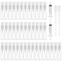 1 x RAW Customer Returns Pack of 40 perfume atomizer spray bottles, transparent perfume atomizer bottles, travel fragrance atomizer refillable, pocket atomizer with 2 ml pipette and 5 ml syringes for perfume body care liquid - RRP €9.05