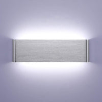 1 x RAW Customer Returns Lightsjoy 16W LED wall light indoor modern wall lamp silver up and down light IP44 hallway lamp hallway lighting for bedroom corridor living room stairs etc. cold white - RRP €28.38