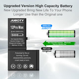 1 x RAW Customer Returns JUBOTY 5000mAh Battery for iPhone 12 Pro Max, New Upgrade Li-ion High Capacity Battery Replacement for iPhone 12 Pro Max Models A2410 A2411 A2412 A2342 with Complete Professional Repair Kit - RRP €26.21