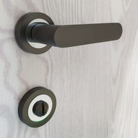 1 x Brand New ShouSiFang 3 Sets of Door Handles with WC Key Cylinder Hole 7mm 8mm Square Cylinder Hole Interior Exterior Doors from 38mm to 52mm Bathroom Anthracite Gray 3-WC  - RRP €66.9