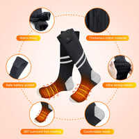 1 x RAW Customer Returns Heated Socks Men Women Heated Socks with 4500mAh Rechargeable Battery Heating Socks Electric Warm Socks Foot Warmer for Outdoor Camping Fishing Cycling Skiing - RRP €30.24