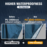 1 x RAW Customer Returns Anyoo Lightweight Waterproof Rain Poncho Rain Jackets with Sleeves Ventilated Multipurpose Raincoat with Hood Protective Blanket Shelter Tarp for Outdoor Camping Hiking Fishing, Steel Blue, One Size - RRP €24.19