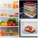 1 x RAW Customer Returns AKOLAFE 50 pieces food storage containers with lid 500ml storage containers with lid light-tight BPA-free plastic container with lid plastic storage containers storage box kitchen plastic for vegetables, fruit - RRP €23.21