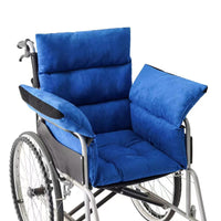 1 x RAW Customer Returns JiangDing Wheelchair Cushion, Pressure Preventing Accessories with Armrest. Supports Coccyx Back, Non-Slip. Fits 18 Wheelchair Seat Cushion, Ouding Blue - RRP €46.67