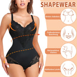 1 x RAW Customer Returns YARRCO Body Shaper Women s Tummy Control Shapewear Lace Shaping Bodysuits Figure-shaping Underwear Corset Body Shaper Briefs Black, M  - RRP €33.26