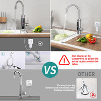 1 x RAW Customer Returns HOMELODY Electric Faucet with Instantaneous Water Heater 230V,Faucet Kitchen Instantaneous Water Heater Kitchen LED Electric Faucet Stainless Steel - RRP €67.12