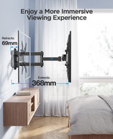 4 x RAW Customer Returns PERLESMITH TV wall mount, swiveling, tilting wall mount for 13-42 inch flat curved TVs or monitors up to 20kg, max.VESA 200x200mm - RRP €82.16