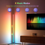 1 x RAW Customer Returns bedee RGB LED Dimmable Floor Lamp for Living Room, 165cm Corner Lamp with Remote Control App Control, Color Changing Floor Lamp for Bedroom, Playroom Party Decoration - RRP €69.99