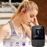 1 x RAW Customer Returns MP3 Player with Bluetooth, Portable Music Player 8GB HiFi Lossless Sound Radio FM Voice Recording Bookmark Function Including Headphones Supports up to 128G Micro SD TF Class 4 - RRP €21.6