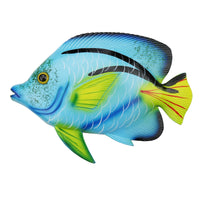 2 x Brand New Tropical Fish Wall Decor Blue Hanging Wall Art Decor Sculpture Statues Ocean Sea Decorations For Home Kids Room Office Garden Patio Fence Bathroom Yard Pool Indoor Outdoor Beach Theme - RRP €40.8