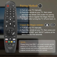 1 x RAW Customer Returns AN-MR18BA Magic Remote Control for LG Smart Android TVs, with Voice Magic Pointer Function, with Two Buttons - RRP €26.99