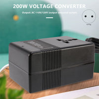 1 x RAW Customer Returns Yoiimiya Transformer Voltage Converter 200W Reducer 220V 110V AC Reducer Travel Voltage Converter Converter EU Plug - RRP €21.6