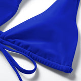 1 x RAW Customer Returns DOULAFASS Women s Bikini Set Sexy Bikini Brazilian Style Low Waist String Triangle 2-piece Bikini Royal Blue S - RRP €35.27