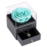 20 x Brand New Real Rose with I Love You Necklace in 100 Languages Gifts for Her Mother Women Wife Gift for Girlfriend Birthday, Dark Blue  - RRP €725.8