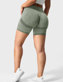 1 x RAW Customer Returns ZAAYO 2 Pack Sports Shorts Women Butt Scrunch Short Sports Pants Running Pants High Waist Shorts Butt Lift Booty Seamless Fitness Tie Dye Gym Shorts Black-Khaki Large - RRP €38.3