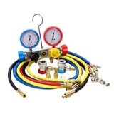 1 x RAW Customer Returns Yuecuu 4-way manifold gauge set for R410A R22 R134A, car refrigerant manifold gauge with 1.5M hose - RRP €57.47