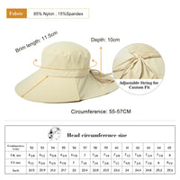 4 x Brand New TOP-EX Women s Foldable Sun Hat Summer Wide Brim UV Protection with Chin Strap Beach Hat Outdoor Garden Hat Neck Flap - RRP €110.4