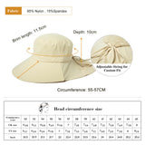 4 x Brand New TOP-EX Sun Hat Women Foldable Summer Wide Brim UV Protection with Chin Strap Beach Hat Outdoor Garden Hat Neck Flap - RRP €110.4