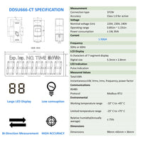 1 x RAW Customer Returns CHINT DDSU666-CT Single phase DIN35mm electronic intelligent energy meter, electricity meter 1.5 6 A with current transformer connection, with RS485 interface, compliant with Modbus RTU, MID certificate - RRP €64.33