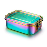 1 x RAW Customer Returns Calm Cozy lunch box stainless steel children 800 ml leak-proof metal lunch box bento box with removable divider snack box lunch box for children adults, rainbow color - RRP €23.18