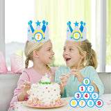 1 x Brand New Birthday Birthday Crown Children, Birthday Crown Made of Fabric Reusable Birthday Crown Felt Fabric Girls Boys Fabric Crown with Numbers 1-9 for Children Birthday Party Supplies - RRP €27.6