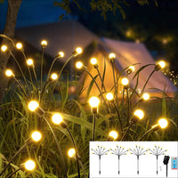 1 x RAW Customer Returns ZEYXINH 4 pieces solar lights for outdoor garden, 32LED firefly solar lights outdoor, solar lamps garden IP65 waterproof, solar lights for outdoors, solar garden lights - RRP €27.26