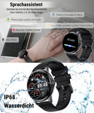 1 x RAW Customer Returns Holiday Smartwatch Women Men with Bluetooth Calls, 1.32 Touchscreen, IP68 Waterproof Fitness Watch with Heart Rate Monitor Sleep Monitor Pedometer, Sports Watch for iOS Android 51gold  - RRP €40.33