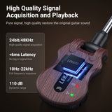 1 x RAW Customer Returns LEKATO 5.8GHz Wireless Guitar Transmitter Receiver Wireless Guitar System Rechargeable Digital Audio Guitar Bass System with Strong Anti-interference Ability High Frequency for Guitars - RRP €68.99