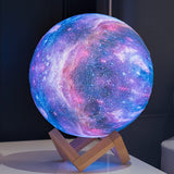 1 x RAW Customer Returns ZEYXINH 3D Galaxy Moon Lamp, 16 Colors LED Moon Night Lamp, with Remote Control and Touch Control, USB Rechargeable Night Light LED Table Lamp, Gifts for Birthday Christmas Children, 15cm - RRP €30.24