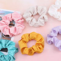 10 x Brand New VENUSTE Hair Scrunchies Made of Satin Soft as Silk for Women Girls, Cute Soft Elastic Hair Bands Hair Accessories, Pastel Colors, 12 Pack - RRP €82.9