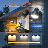 1 x RAW Customer Returns ALUSSO 30W LED spotlight with motion detector outdoor, 2400LM PIR floodlight 3000K 4000K 6500K spotlight, IP54 outdoor light for garage garden courtyards - RRP €46.12