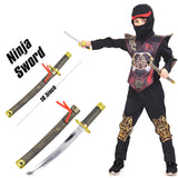 1 x Brand New ZUCOS Fancy Dress Children s Ninja Costume Dragon Pattern Halloween Costume for Girls and Boys Black 4-6 Years - RRP €25.78