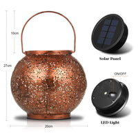 2 x RAW Customer Returns Solar Lantern, Infankey Outdoor Lanterns, IP65 Waterproof, Hanging for Garden, Terrace, Balcony Efficiency Class A  - RRP €52.96