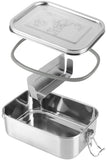1 x RAW Customer Returns roynoy Stainless steel lunch box for children waterproof with partition Bento Box Children Breakfast box for kindergarten daycare school trio  - RRP €23.15