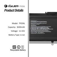 1 x RAW Customer Returns TF03XL 920070-855 920046-421 HSTNN-LB7J HSTNN-LB7X HSTNN-UB7J Laptop Battery for HP Pavilion 14-bf 14-bk 14-bp 14-cd 15-cc 15-cd 15-ck 14-cd0xxx 14-bf0xx 14- bf1xx 14-bk1xx 15-cc1xx 14-bf011ng 14-bf170ng - RRP €34.31