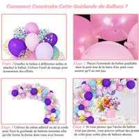 51 x Brand New 138pcs Purple Balloons Birthday Decoration Unicorn Balloons Garland Arch Kit Girl Kids Latex Balloons Gold Confetti Balloons Lady Wedding Baby Shower Backdrop Confetti - RRP €694.11