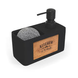 1 x RAW Customer Returns Black Kitchen Soap Dispenser - Kitchen Soap Dispenser - Kitchen Organizer - Kitchen Soap Dispenser - Sink Organizer - Kitchen Accessories - Fairy Dispenser - RRP €19.1