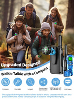 1 x RAW Customer Returns Inspireyes Walkie Talkie Kids Rechargeable, 48 Hours Working Time, Gifts for Boys Girls, Outdoor Hiking Camping, Gift for Boys and Girls, Integrated Compass, Set of 3 Camo - RRP €35.99