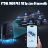 1 x RAW Customer Returns XTOOL AD20 Pro OBD2 Diagnostic Tool, Wireless Car Diagnostic Tool with Full System Diagnosis, Oil Reset, Performance Test, Engine Error Code Reader for iOS and Android, Lifetime Update - RRP €49.18